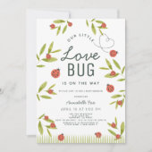 Little Love Bug Ladybug Baby shower Kaart (Voorkant)