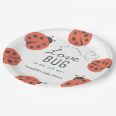 Little Love Bug Ladybug Baby shower Papieren Bordje (Gekanteld)