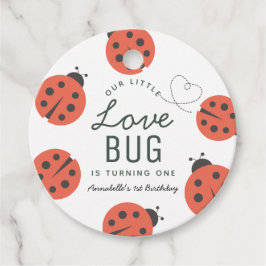 Little Love Bug Ladybug Birthday Dank je wel voor  Bedankjes Labels