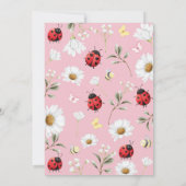 Little Love Bug Ladybug Daisy Baby Shower Kaart (Achterkant)