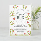 Little Love Bug Ladybug Drive-by Baby shower Kaart (Staand voorkant)