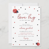 Little Love Bug Ladybug Girl Baby shower Kaart (Voorkant)