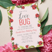 Little Love Bug Ladybug Kinder 1st Birthday Kaart