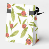 Little Love Bug Ladybug Leaf 1st Birthday Bedankdoosjes (Achterkant)