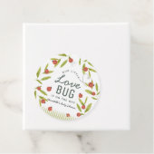 Little Love Bug Ladybug Leaf Baby shower Bedankt Bedankjes Labels (In situ)