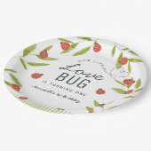Little Love Bug Ladybug Leaf Birthday Papieren Bordje (Gekanteld)
