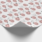 Little Love Bug Ladybug Pink Cadeaupapier (Hoek)