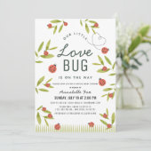 Little Love Bug Ladybug Virtual Baby shower Kaart (Staand voorkant)