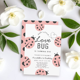 Little Love Bug Lichtroze lieveheersbeestje 1e ver Kaart
