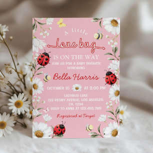 Little Love Bug Lieveheersbeestje Madeliefje Baby Kaart