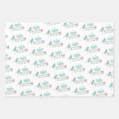 Little Love Bug op de weg Baby shower Inpakpapier Vel (Voorkant)