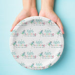 Little Love Bug op de weg Baby shower Papieren Bordje<br><div class="desc">Voor uw schattige Little Love Bug thema baby shower, onze schattige en kleurrijke borden zijn een perfecte aanvulling! Met een waterverf blauwe tijgerkever met hartdetails en leuke tekst die luidt: "Een beetje liefdesbeestje is onderweg!", zullen deze borden je eettafels tot leven brengen! Bijpassende borden, servetten en andere baby shower party...</div>