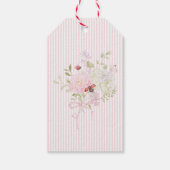 Little Love Bug Pink Bow Baby Shower Thank you Cadeaulabel (Achterkant)