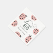 Little Love Bug Pink Ladybug Birthday Napkins Servet (Hoek)