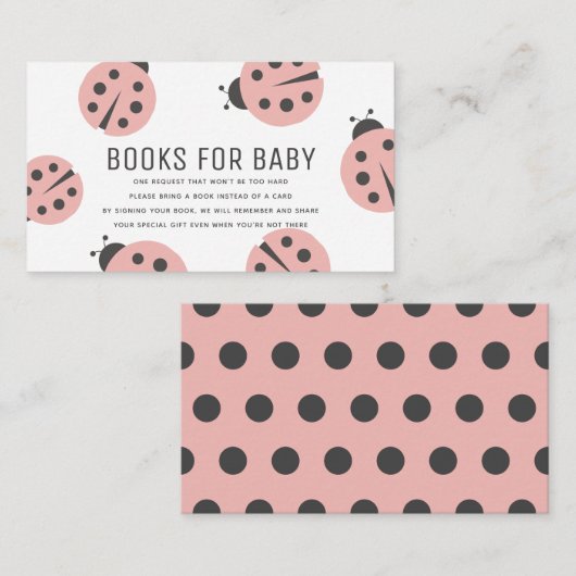 Little Love Bug Pink Ladybug Boeken voor Baby show Informatiekaartje (Voorkant / Achterkant)