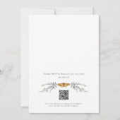 Little Love Bug QR Code Baby Shower Uitnodiging (Achterkant)