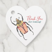 Little Love Bug Roze Baby shower Dank u Bedankjes Labels (Voorkant)