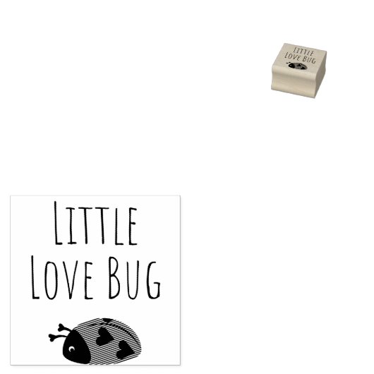 Little Love Bug Rubberstempel (Gestempeld)