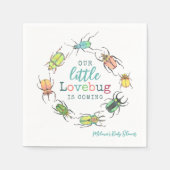 Little Love Bug Schattige en kleurrijk Baby shower Servet (Voorkant)