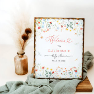 Little Love Bug Schattige Garden Baby shower Welko Poster