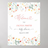 Little Love Bug Schattige Garden Baby shower Welko Poster (Voorkant)