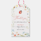 Little Love bug Tuin Baby shower Bedankt Cadeaulabel (Voorkant)