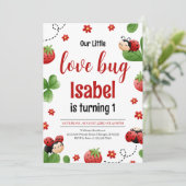 Little Love Bug verjaardag Kaart (Staand voorkant)