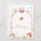 Little Love Bug Wildflower Baby shower Bedankkaart (Voorkant)
