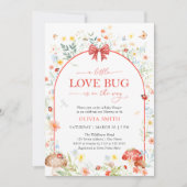 Little Love Bug Wildflower Baby shower Kaart (Voorkant)