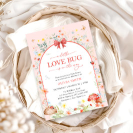 Little Love Bug Wildflower Baby shower Kaart