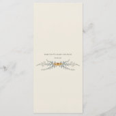 Little Love Bug Wildflower Baby Shower Menu (Achterkant)