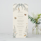 Little Love Bug Wildflower Baby Shower Menu (Staand voorkant)