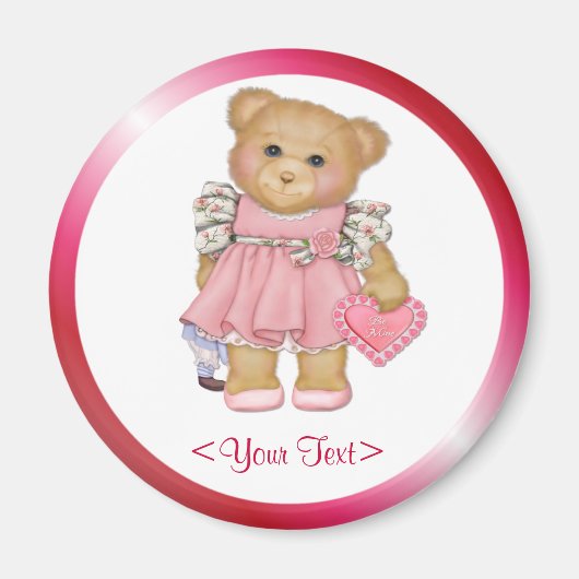 Little Love Teddy- Tekst aanpassen Magneet (Voorkant)