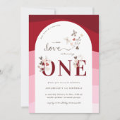 Little Love Valentijn | Boho 1e Verjaardag Kaart (Voorkant)