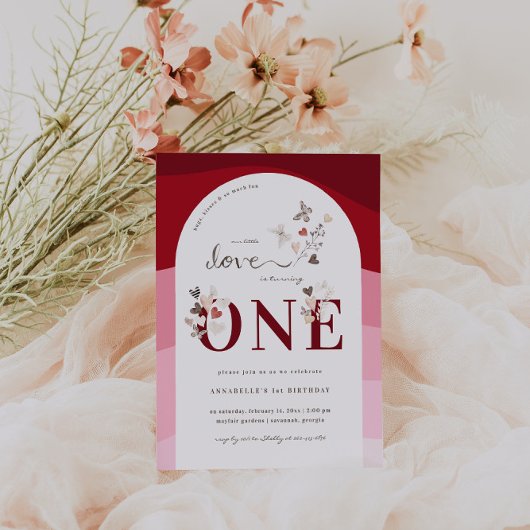 Little Love Valentijn | Boho 1e Verjaardag Kaart