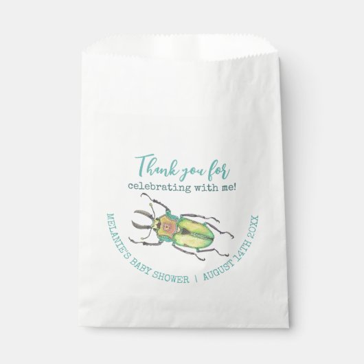 Little Lovebug Baby shower Dank u Bedankzakje (Voorkant)