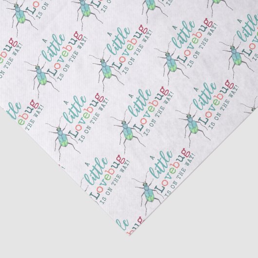 Little Lovebug Baby shower Tissuepapier (Detail)