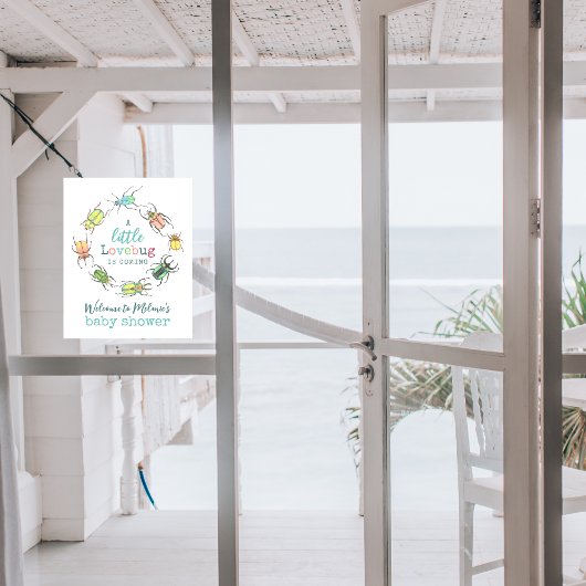 Little Lovebug Baby shower Welkom Raamsticker