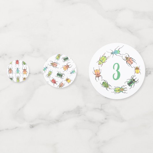 Little Lovebug Birthday Party Confetti (Achterkanten)