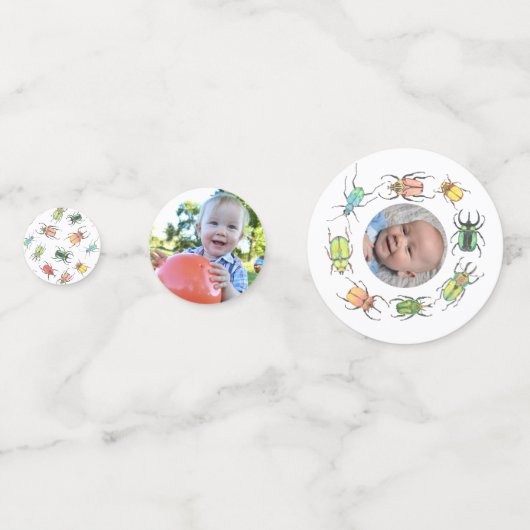 Little Lovebug Birthday Party foto Confetti (Achterkanten)