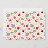 Little Lovebug Birthday Party foto Kaart (Achterkant)