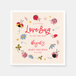 Little Lovebug Insect Baby shower Servet