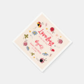 Little Lovebug Insect Baby shower Servet (Hoek)