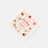 Little Lovebug Insect verjaardagsfeestje Servet (Hoek)