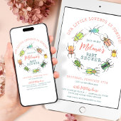 Little Lovebug Meisjes Baby shower Kaart