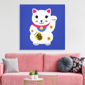 Little Lucky Cat Art Canvas (Insitu (Woonkamer))