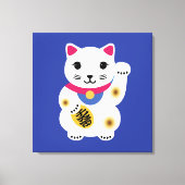 Little Lucky Cat Art Canvas Afdruk (Voorkant)