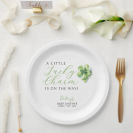 Little Lucky Charm is onderweg naar het Baby showe Papieren Bordje