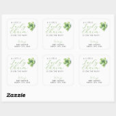 Little Lucky Charm is onderweg naar het Baby showe Vierkante Sticker (Vel)