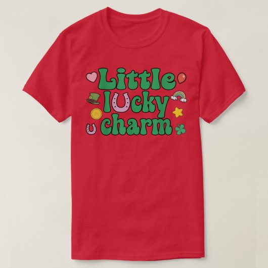 Little Lucky Charm Retro St Patricks Day Irish Sha T-shirt (Design voorkant)